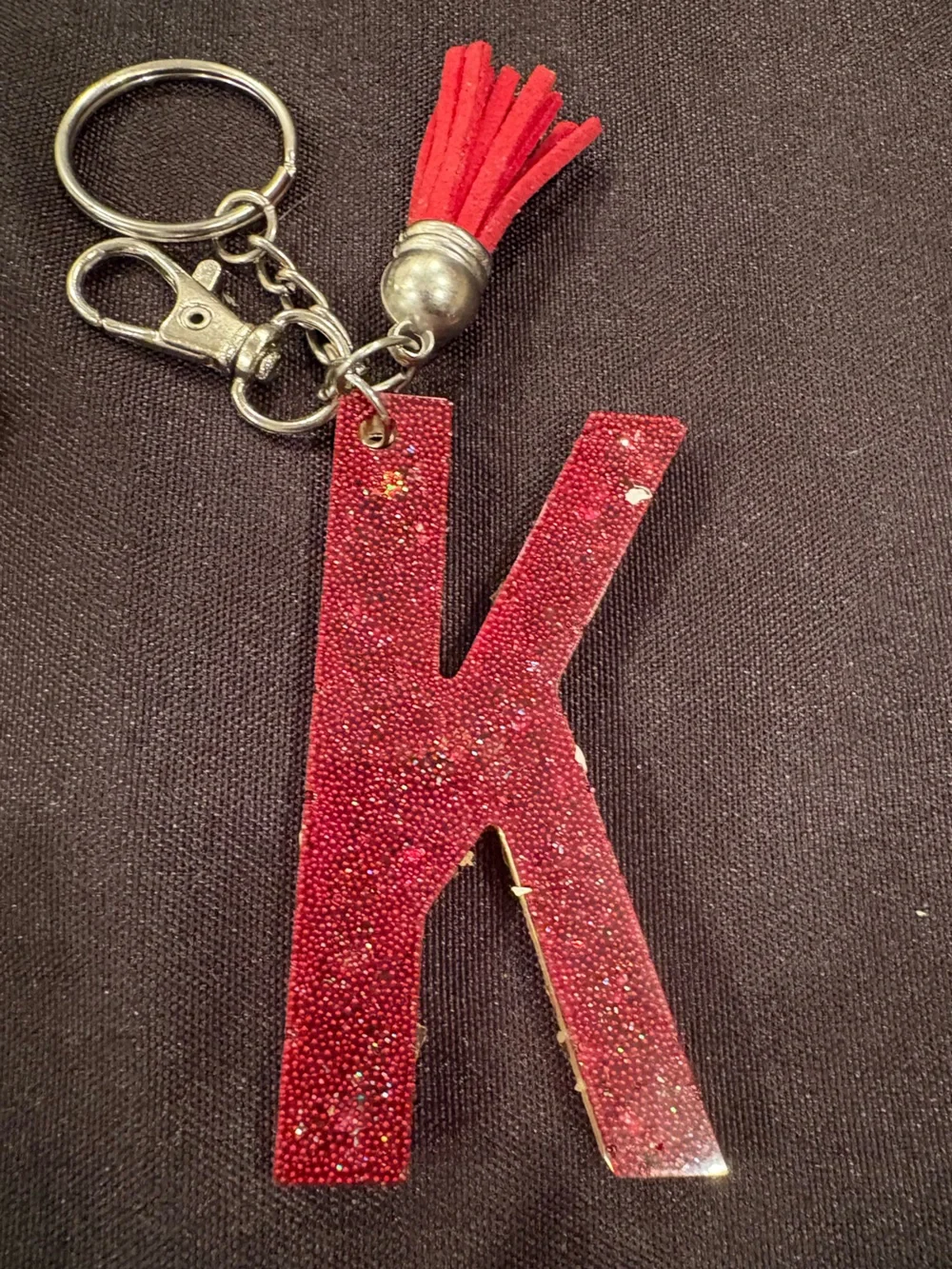 K Initial Resin Keychain  - Multicolor
